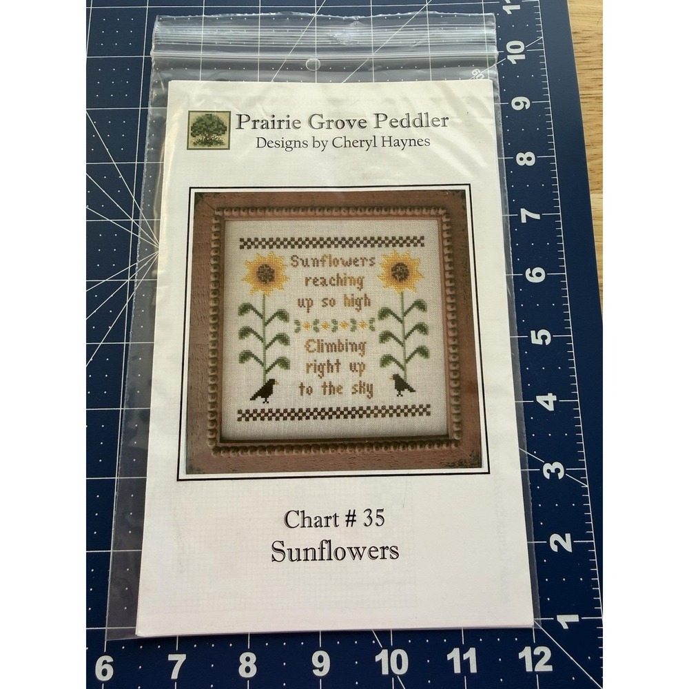 Prairie Grove Peddler Cross‎ Stitch Chart ~  Sunflowers # 35